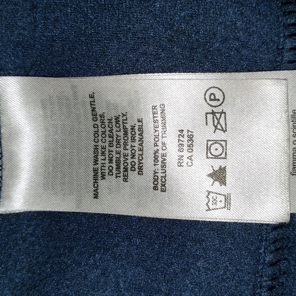 Columbia fleece jacket with zippered pockets Navy Blue Sz Sm - Picture 6 of 8